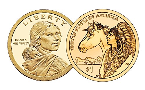 Единствената монета 2012 г. - на Монетния двор на САЩ в доларово изражение Сакагавея
