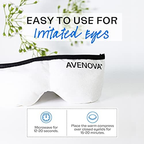 Avenova Влажни Heating Eye Compress Mask – Множество маска за очи, която е подходяща за приготвяне в микровълнова фурна,