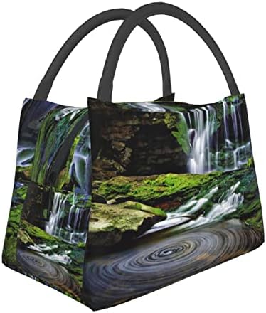 Чанта за обяд с принтом Evealyn Waterfall - Обяд-бокс Преносими богат на функции Термоизоляционная чанта, Подходяща за