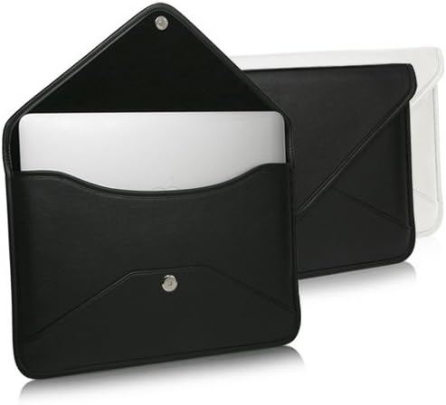 Калъф BoxWave, който е съвместим с Microsoft Surface Pro X (13 инча) - Луксозни Кожена чанта-месинджър, чанта-плик от