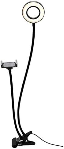 QYER Ярък Околовръстен лампа, Пръстен-осветителни тела със стойка 2 в 1 Универсален Околовръстен лампа за мобилен телефон