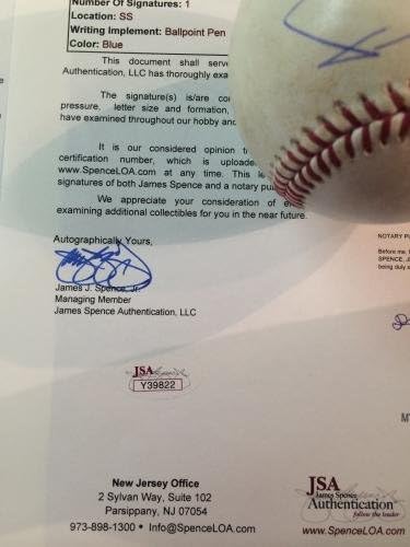 2012 В играта, Използван топката Ю Дарвиша - Рядък бейзбол за начинаещи -Буква jsa 1/1 - В играта MLB Използвани Бейзболни