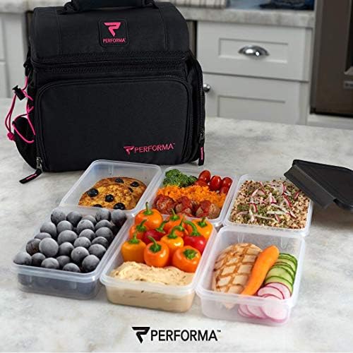 Чанта-хладилник PERFORMA Meal Подготовка Matrix 6 Meal Cooler Bag - Организирана и Изолирано чанта за приготвяне на 6