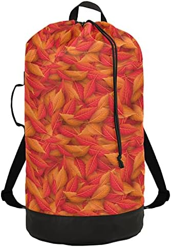Ден на Благодарността Цветни Есенни Листа Чанта за дрехи Тежка Раница за дрехи с плечевыми ремъци и дръжки за чанта за