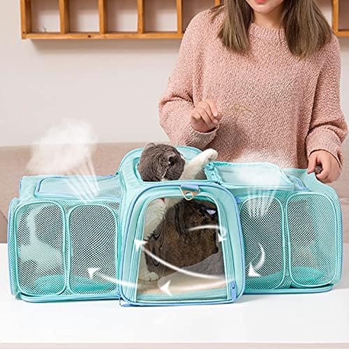 Раница за домашни любимци NSDRBX, прозрачен раница за кучета и котки, дизайн със странично отваряне, мека долната табела, на едното рамо или на ръка, подходящ за пътува?