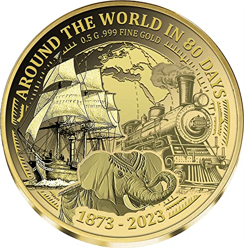 2022 DE Модерна Възпоменателна Монета PowerCoin По Целия свят за 80 дни Златна Монета на 150-годишнината от 100 Франка