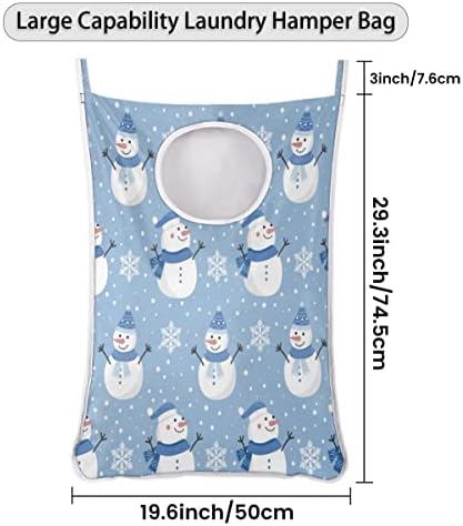 Коледна торбичка за бельо, Виси на врата във формата на Снежинки, Зимни Чанти за бельо под формата на Снежен човек, Сгъваеми,