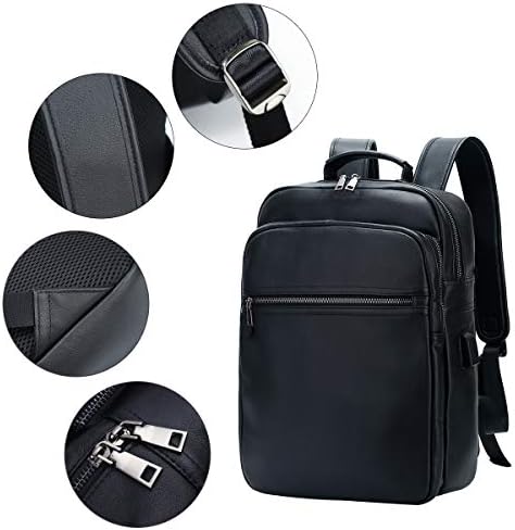 Мъжки раница Leathario, Раница за лаптоп от естествена кожа, 16 инча, Луксозна Реколта Бизнес чанта за пътуване в Ретро