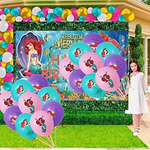 Малката Русалка Принцеса Вечерни Аксесоари за Декорация Topper за Тортата за рождения Ден на Банер Декор на Фона Балони