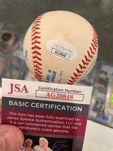 Бил Били Дж. Оуенс Негър League Single Signed Baseball Jsa - Бейзболни топки с автографи