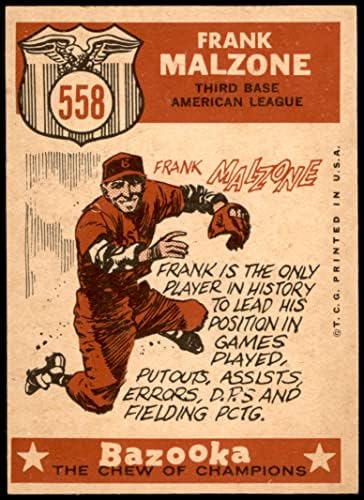 1959 Победителят 558 All-Star Франк Малзоне на Бостън Ред Сокс (бейзболна картичка) EX/MT Red Sox