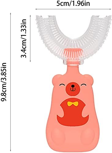 G-teeth 1 бр. Детска U-образна четка за зъби със силиконова приставка за избелване, Масажна четка за Зъби 360 °, U-Образна