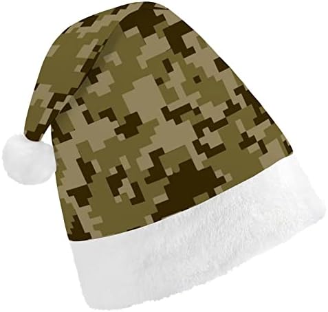 Камуфляжная коледна шапка в стил милитари, шапка на дядо коледа за възрастни Унисекс, комфортна класическа коледна шапка