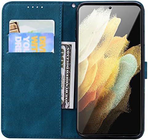 Калъф QIVSTAR за Samsung Galaxy A14 5G, Ретро Кожен Портфейл с Отпечатан във формата на пеперуда, калъф-награда от Изкуствена