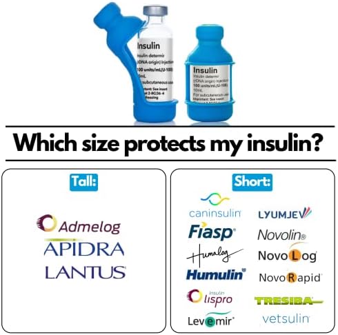 СИГУРЕН Защитен калъф за флакон с инсулин за диабетици, никога не рискувайте да разбият флакон с инсулин, за многократна