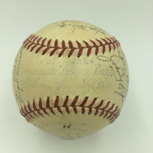 1951 Екипът на Детройт Тайгърс Подписа договор с Американската лига бейзбол PSA DNA COA - Бейзболни топки с автографи