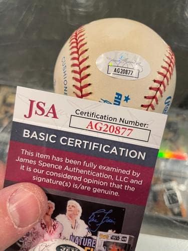 Чарли Нийл Dodgers Негър League Single Signed Baseball Jsa - Бейзболни топки с автографи