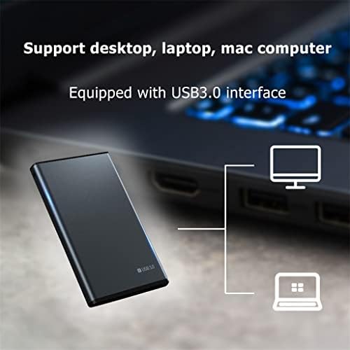 JAHH Външни твърди дискове HDD 2,5 Мобилен твърд диск USB3.0 Дълъг Мобилен твърд диск, 500 GB 1 TB И 2 TB за Съхранение на Преносим Външен твърд диск за лаптоп (Цвят: черен размер: 50