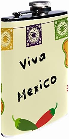 Фляжка, Флакони за Алкохол за мъжете, Флакони за Алкохол за жените, Набедренная Фляжка 8 грама, Viva Mexico Style