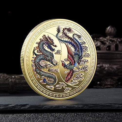 Китайски Дракон Летящ Феникс Любима Монета На Финикс Възпоменателна Монета Позлатен Щастливата Монета Са Подбрани Монета